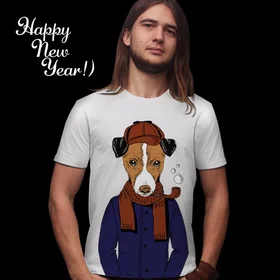 Футболки с полной запечаткой: шерлок бигль